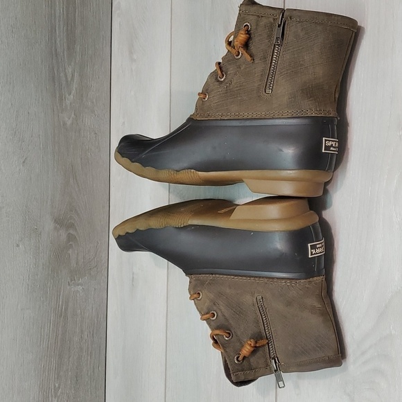 Sperry Womens Saltwater Duck Rubber Waterproof Boots shoes sz 8.6M - Picture 8 of 13